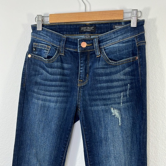 Judy Blue Skinny Fit Distressed Ankle Jeans size‎ 5/27 Womens Denim JB8228DK - Picture 3 of 10